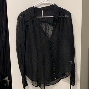 Free people polka dot shirt
